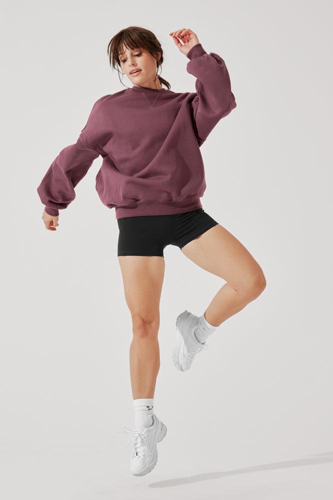 Cloud Crewneck Sweater - Merlot Product Image