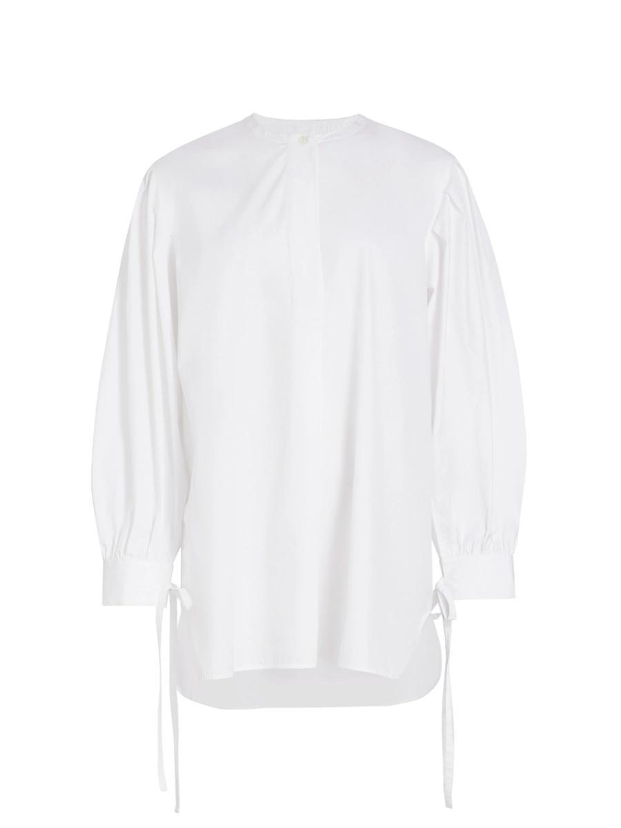 Womens Poplin Tie-Cuff Tunic Product Image