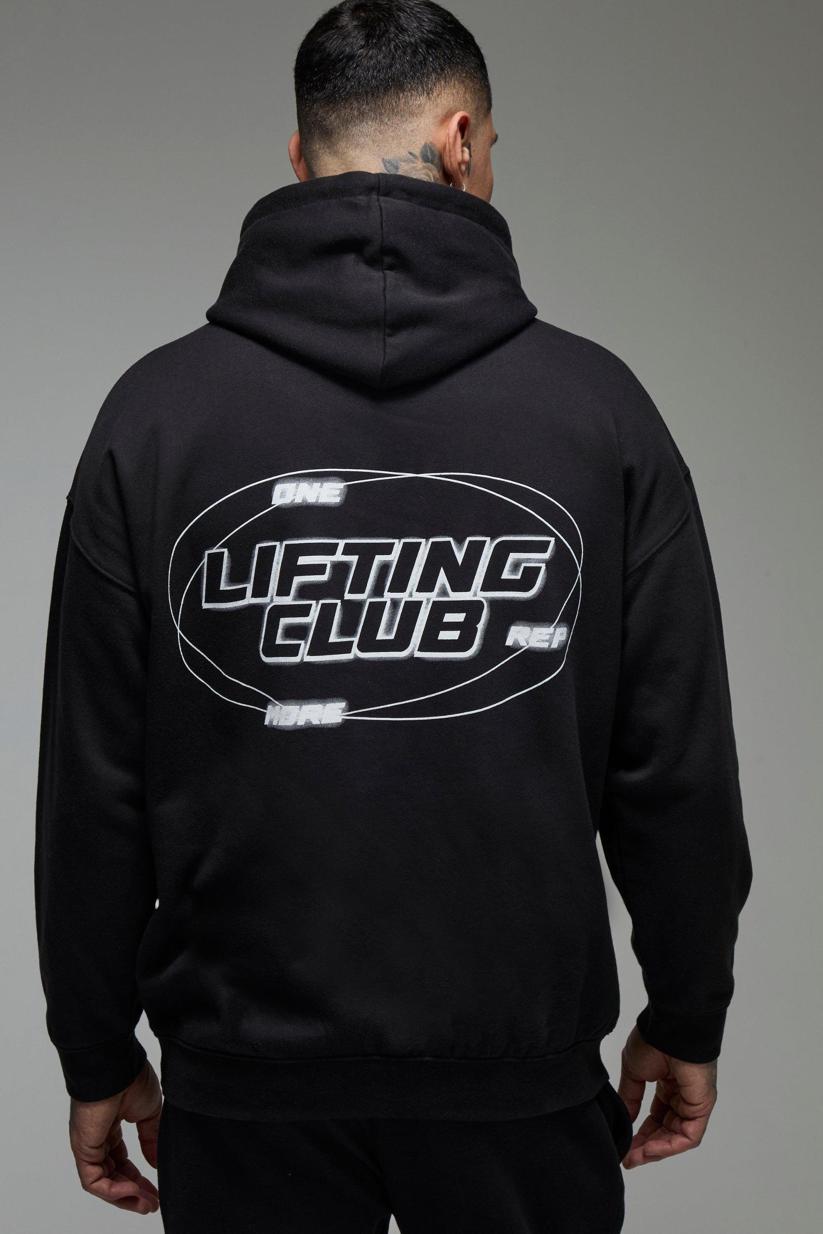 Man Active Blurred Oversized Hoodie | boohooMAN USA Product Image