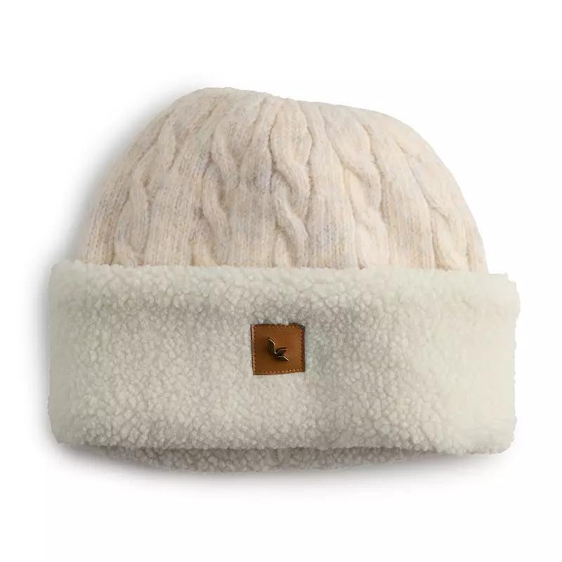 Womens Koolaburra by UGG Fluff Cable Beanie, Brown Product Image