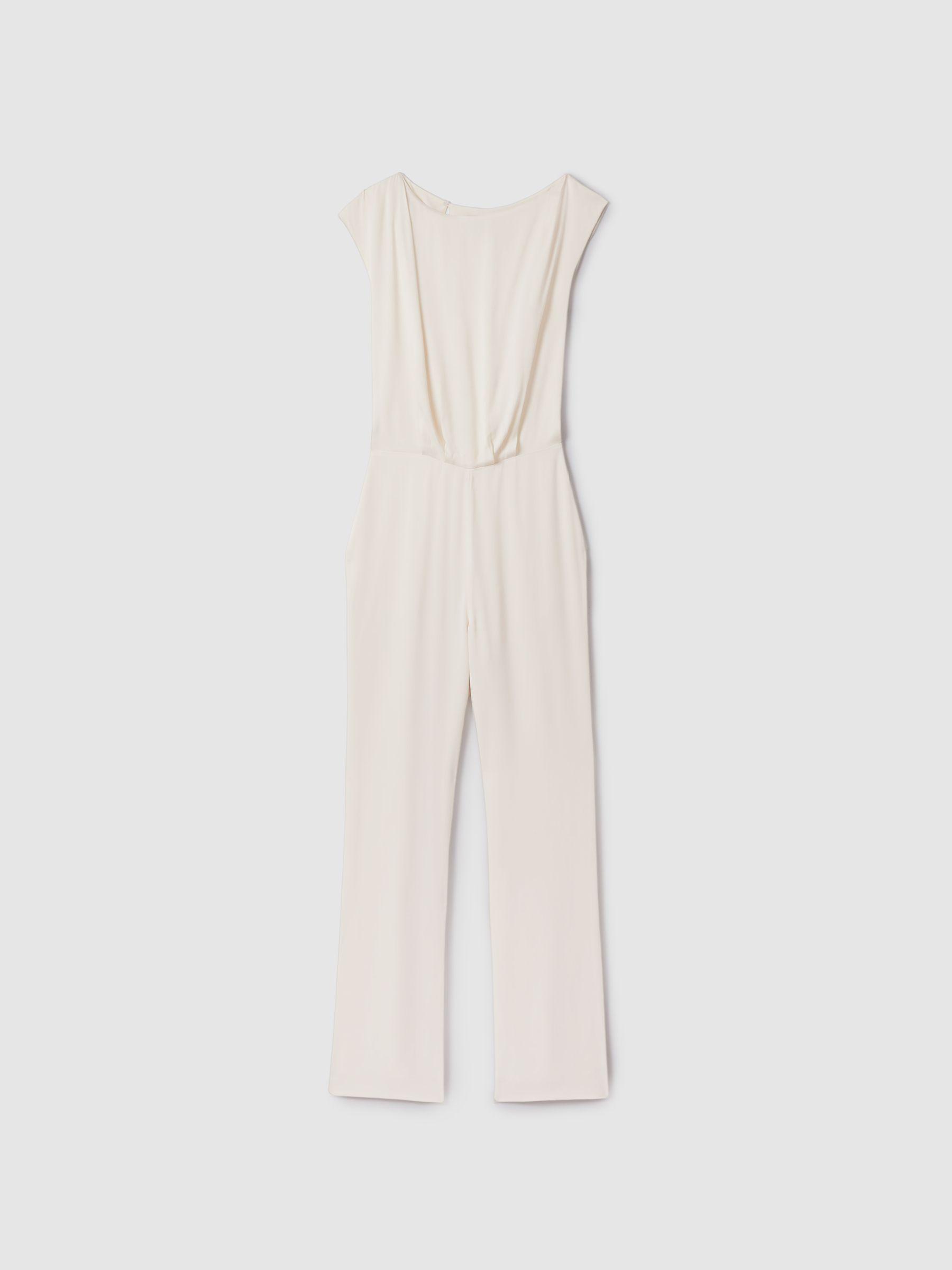 Draped Jumpsuit in Ivory Product Image