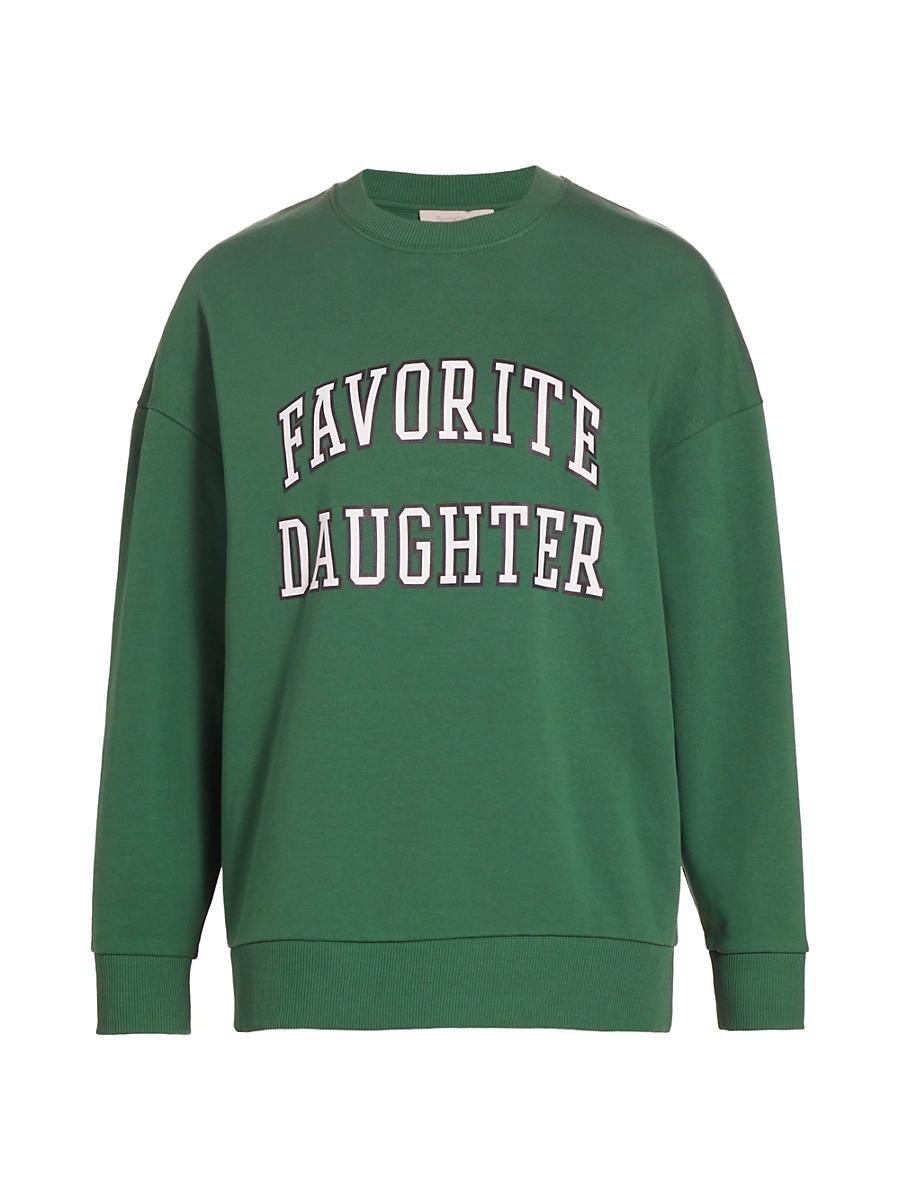 Womens Collegiate Oversized Logo Cotton-Blend Sweatshirt Product Image