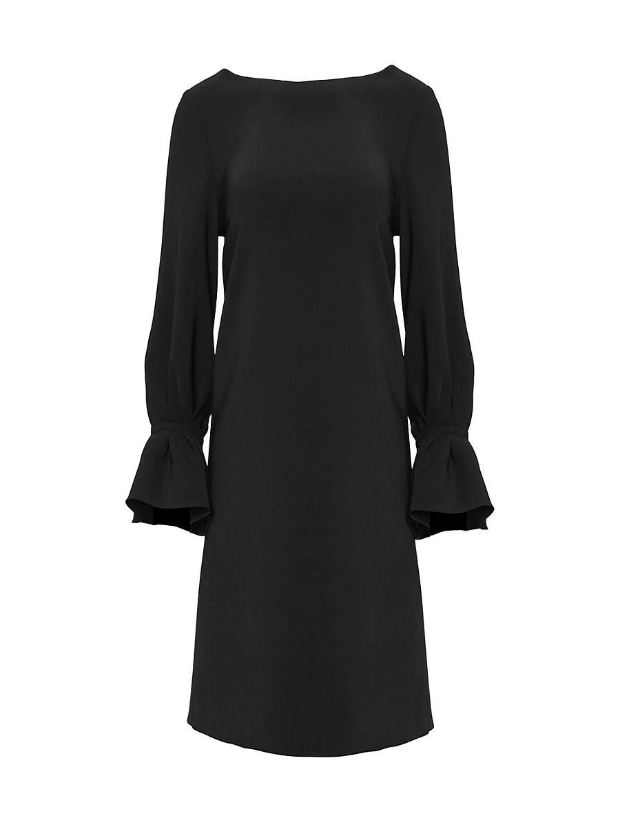 Womens Silk Puff-Sleeve Shift Minidress Product Image