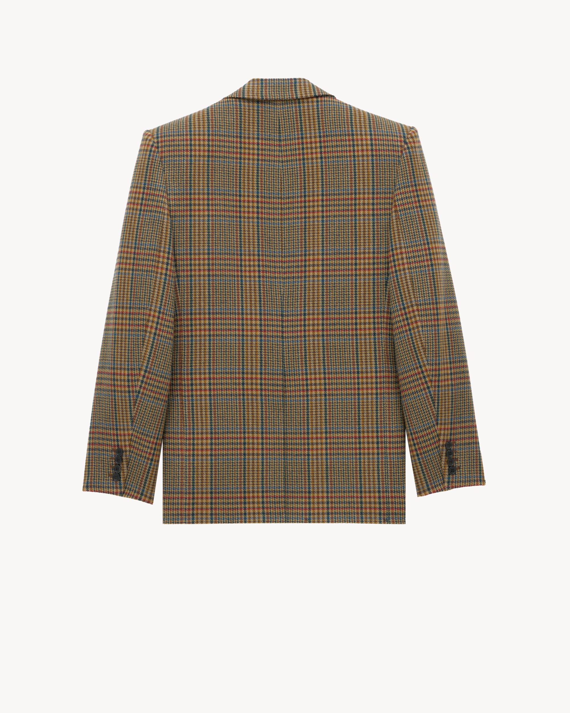 jacket in prince of wales wool Product Image