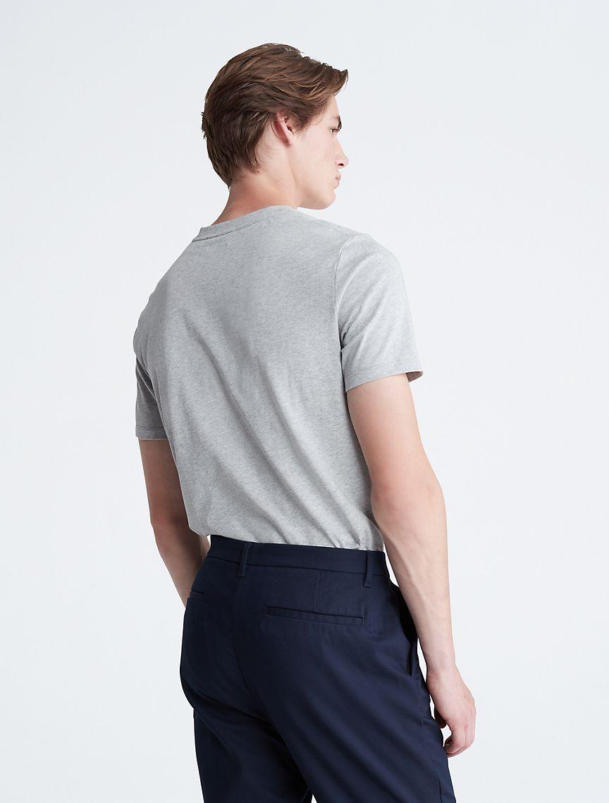 Smooth Cotton Solid V-Neck T-Shirt Product Image