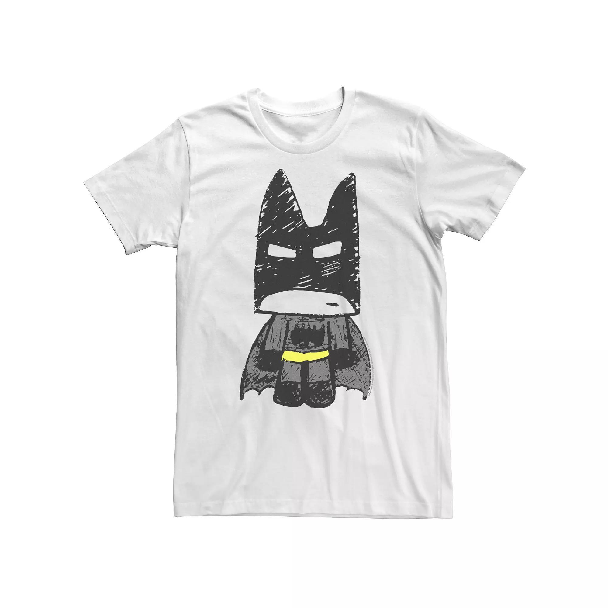 Big & Tall DC FanDome Batman Doodle Tee, Men's, Size: 4XL, White Product Image