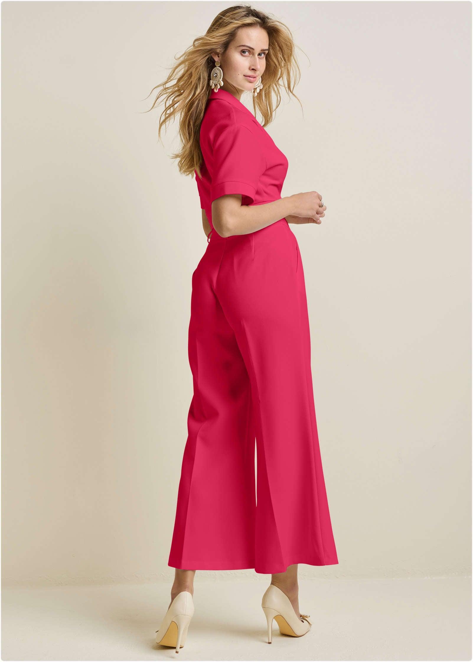 Flare Leg Suiting Set - Azalea Product Image