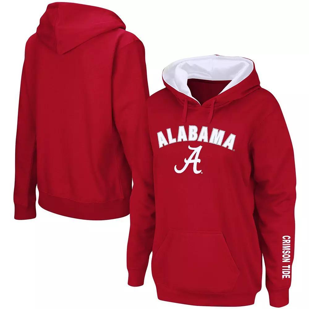 Women's Crimson Indiana Hoosiers Arch & Logo 1 Pullover Hoodie, Size: Small, Red Product Image