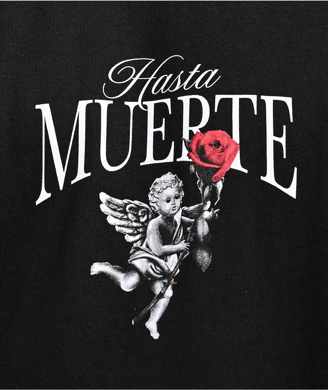 Hasta Muerte Inside Out Black T-Shirt Product Image