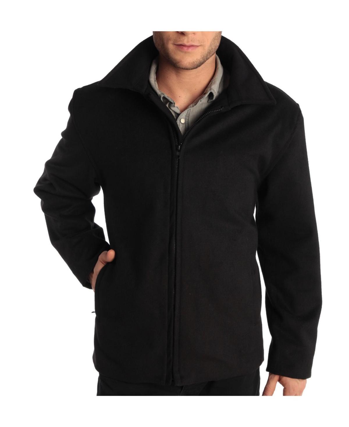 Alpine Swiss Grant Men’s Wool Jacket – 28" James Dean Style Bomber with Zippered Pockets Product Image