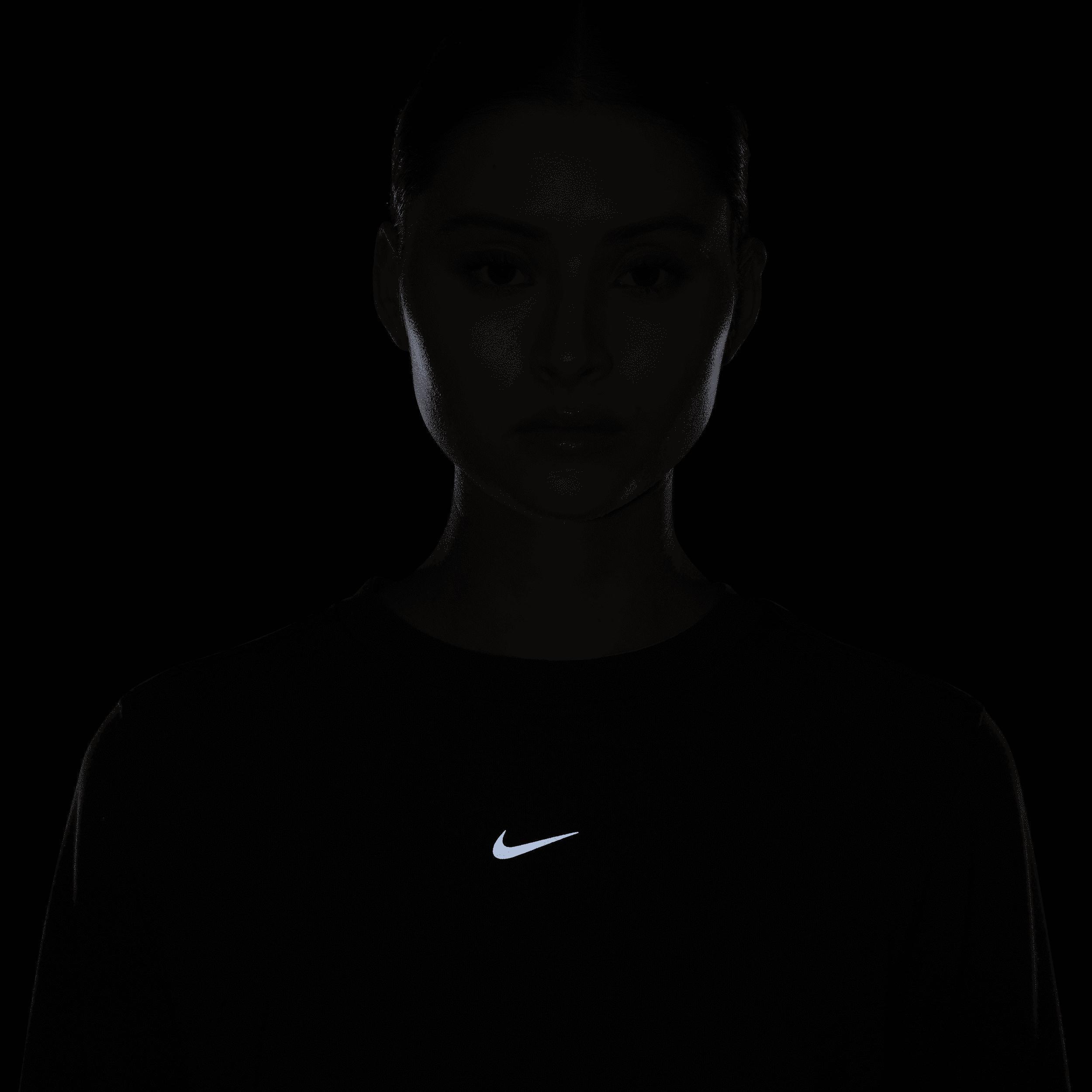 Nike Womens Dri-FIT One Crew-Neck French Terry Sweatshirt | FB5125-010 Product Image