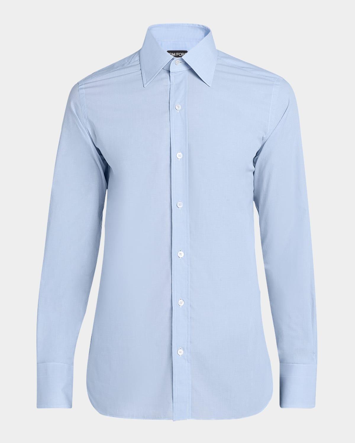 Mens Micro-Gingham Slim Fit Dress Shirt Product Image