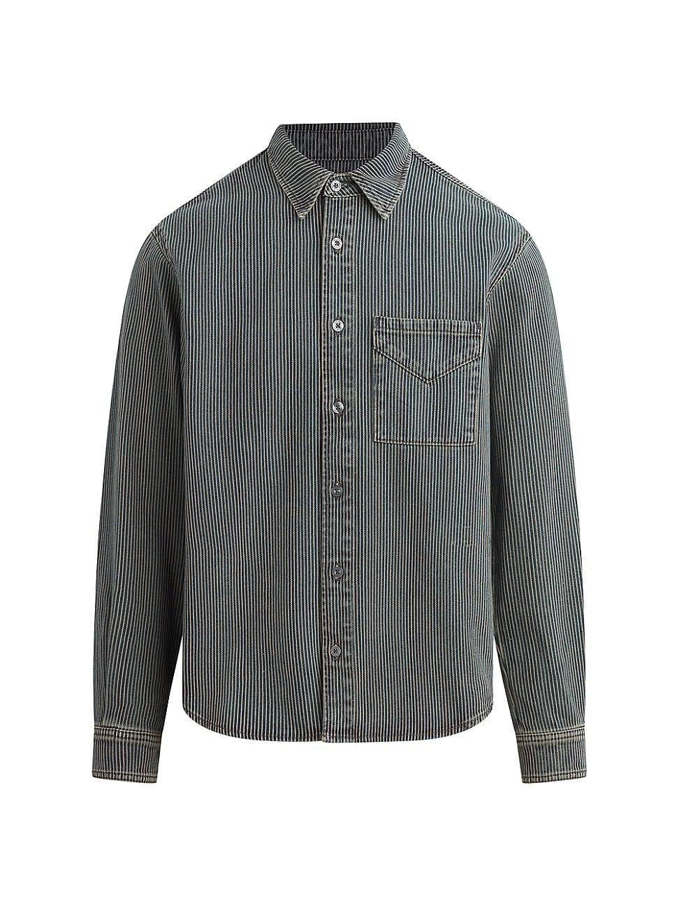 Mens Walker Striped Denim Shirt Product Image