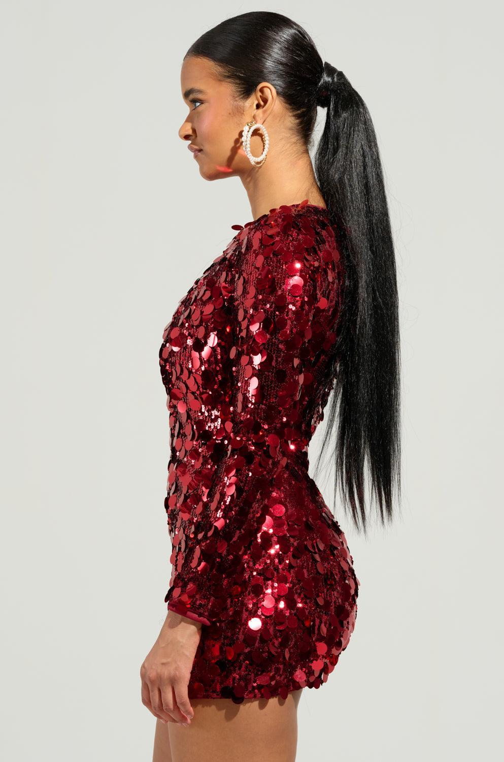 SHE'S ALL THAT SEQUIN MINI DRESS Product Image