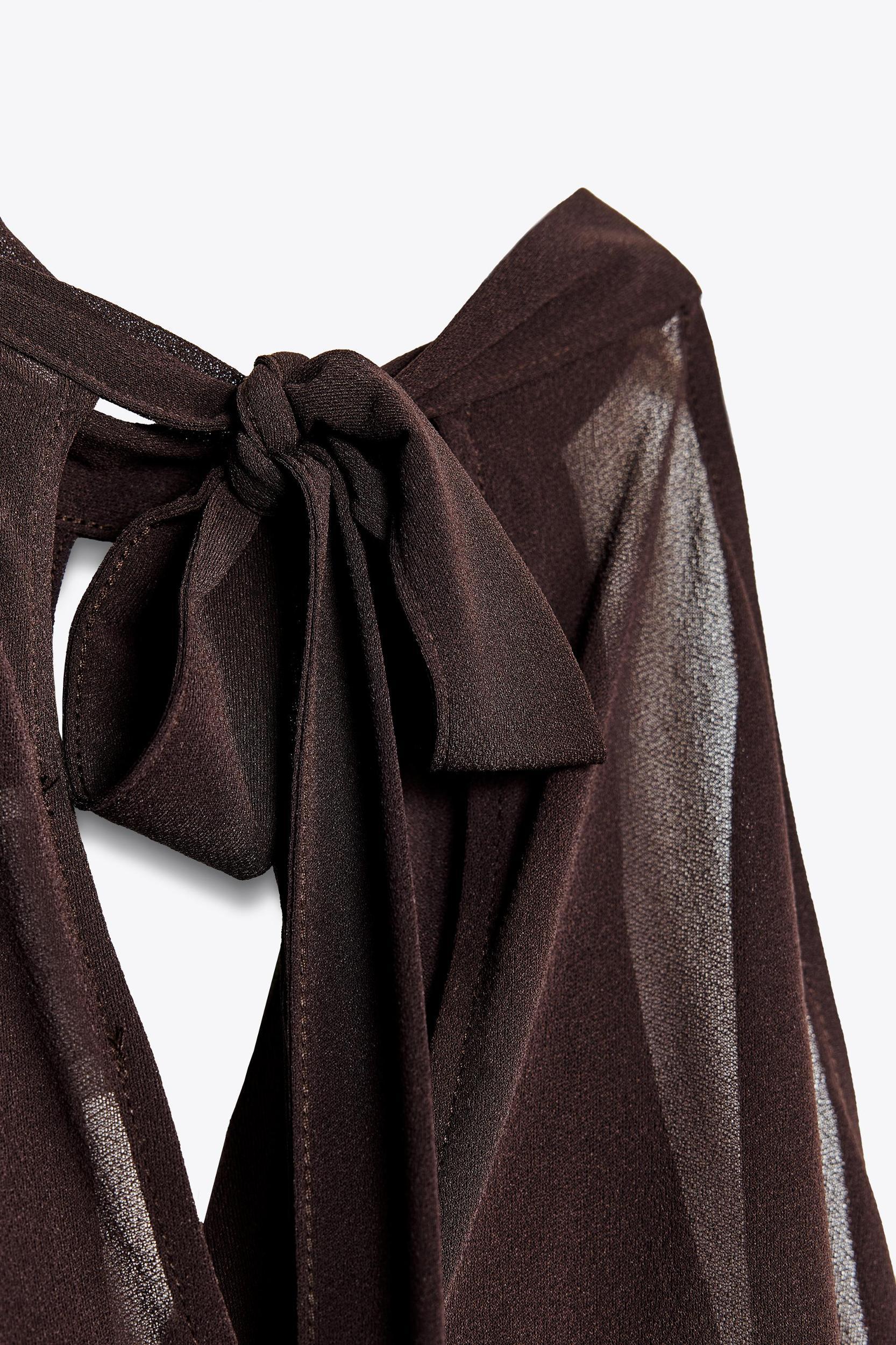 RUFFLED HALTER TOP Product Image