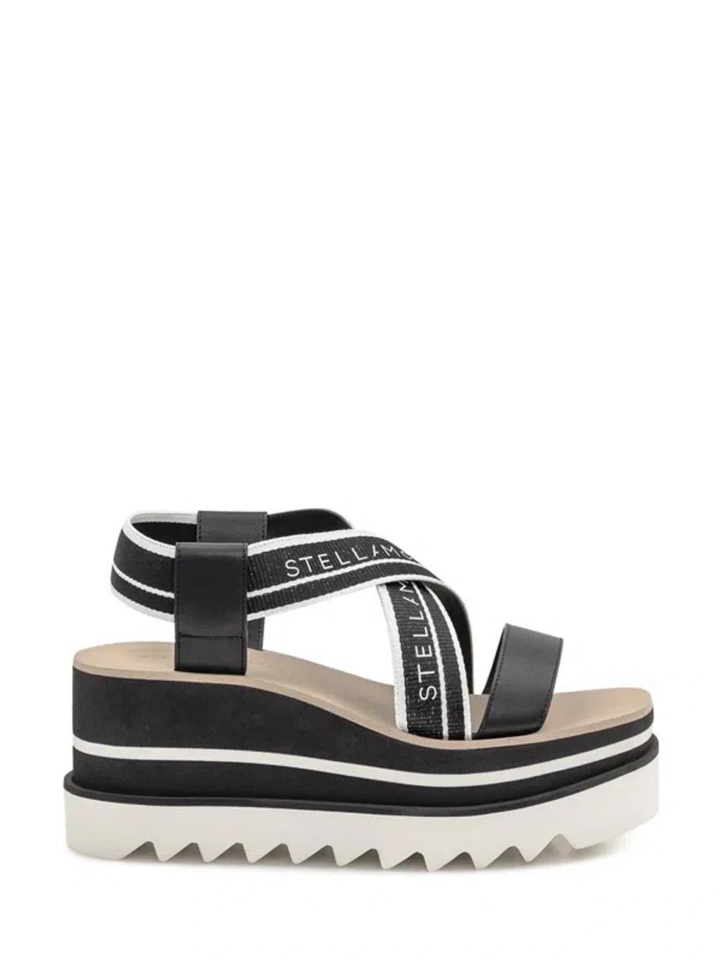 STELLA MCCARTNEY Sneak-elyse 80mm Platform Sandals In Black,white Product Image