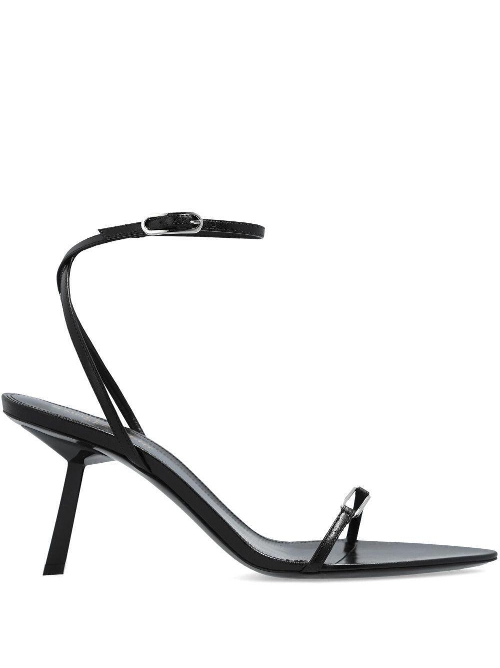 Kitty Leather Ankle-strap Sandals In Black Product Image