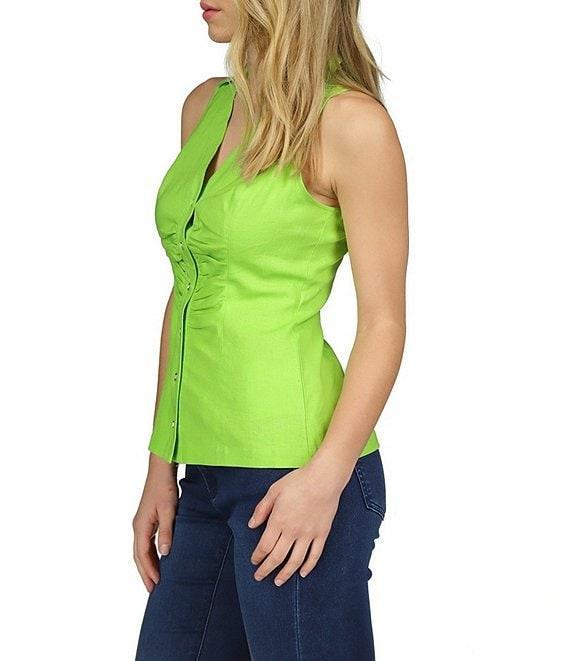Michael Kors Collar Halter Neckline Sleeveless Top Product Image