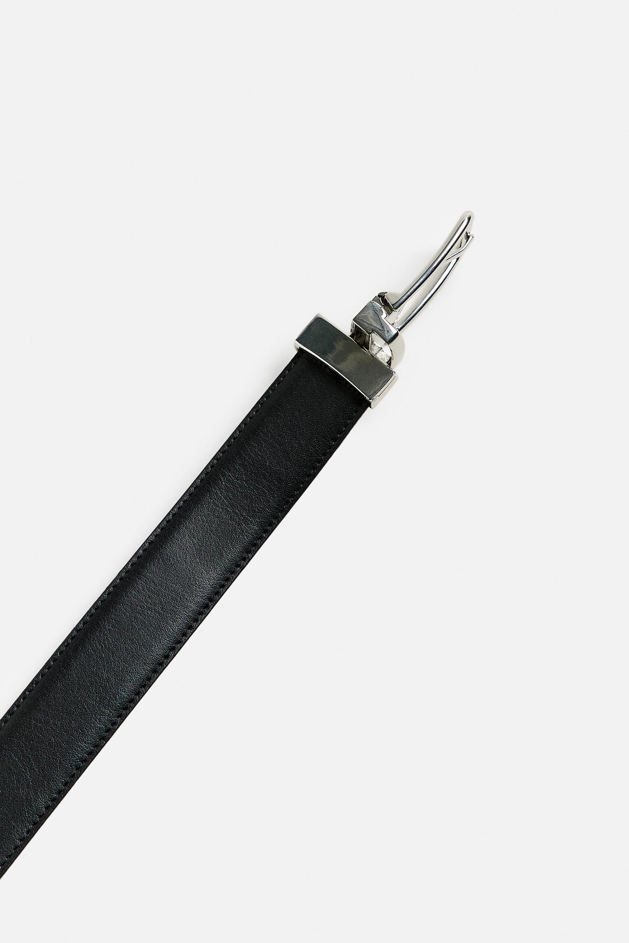 REVERSIBLE CONTRAST LEATHER BELT Product Image