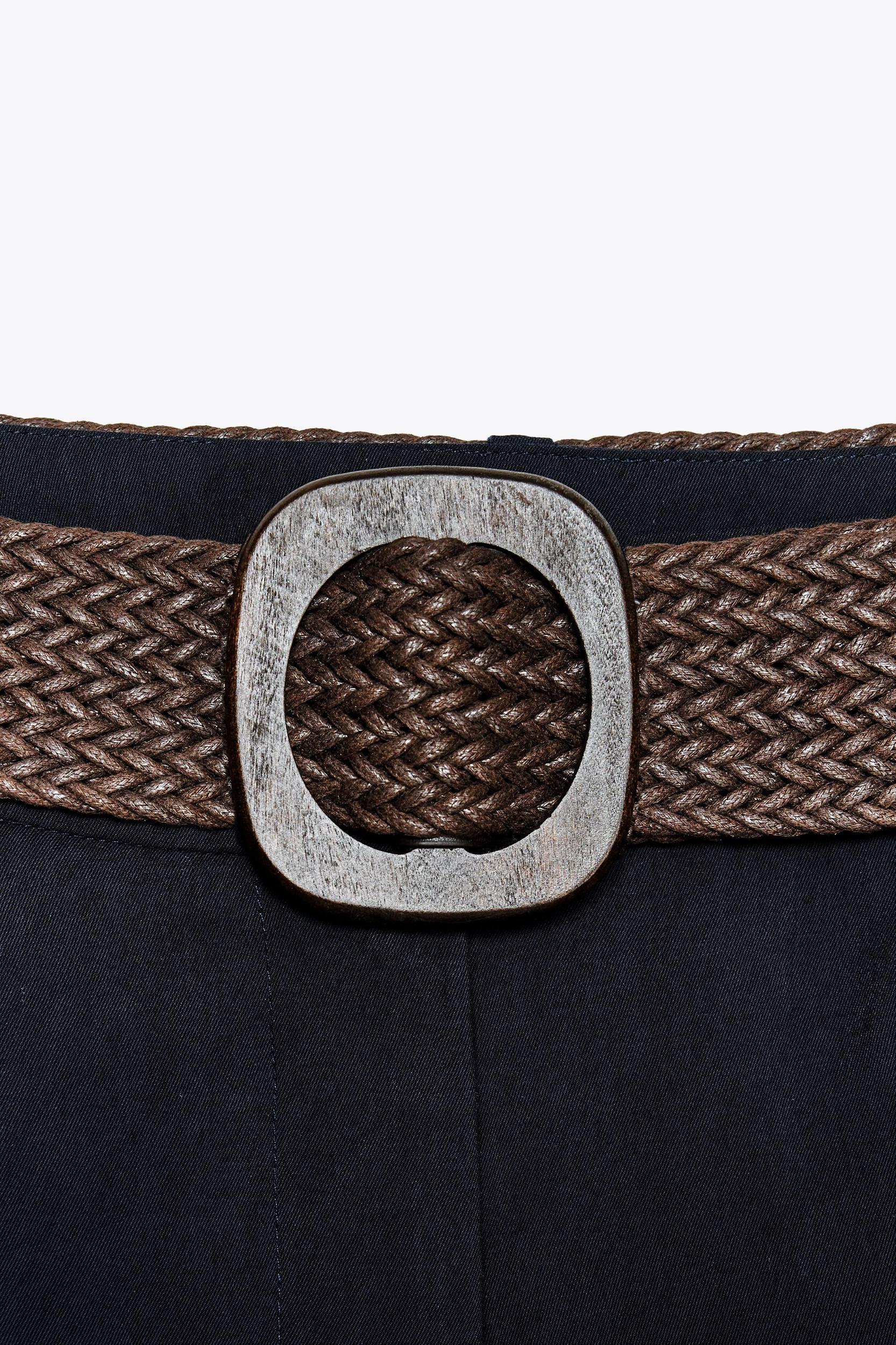 PLEATED BELT SHORTS Product Image