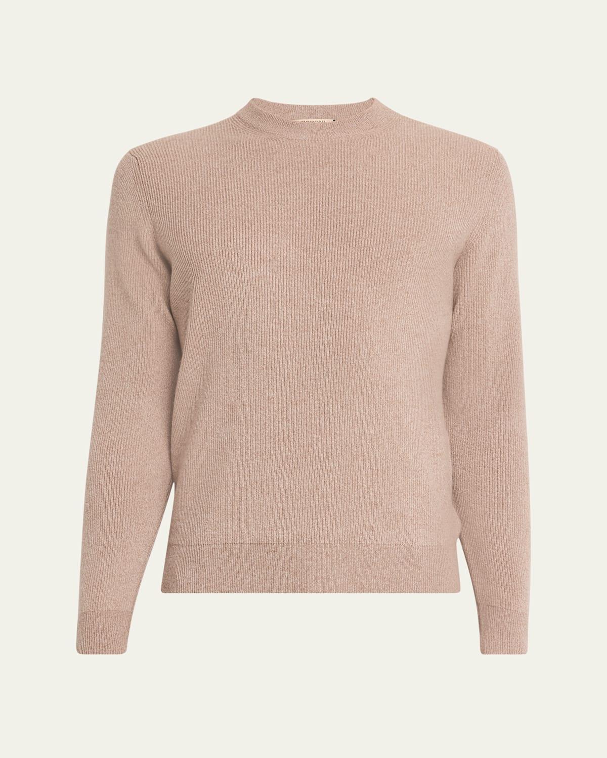 Mens Cashmere English Rib Crewneck Sweater Product Image