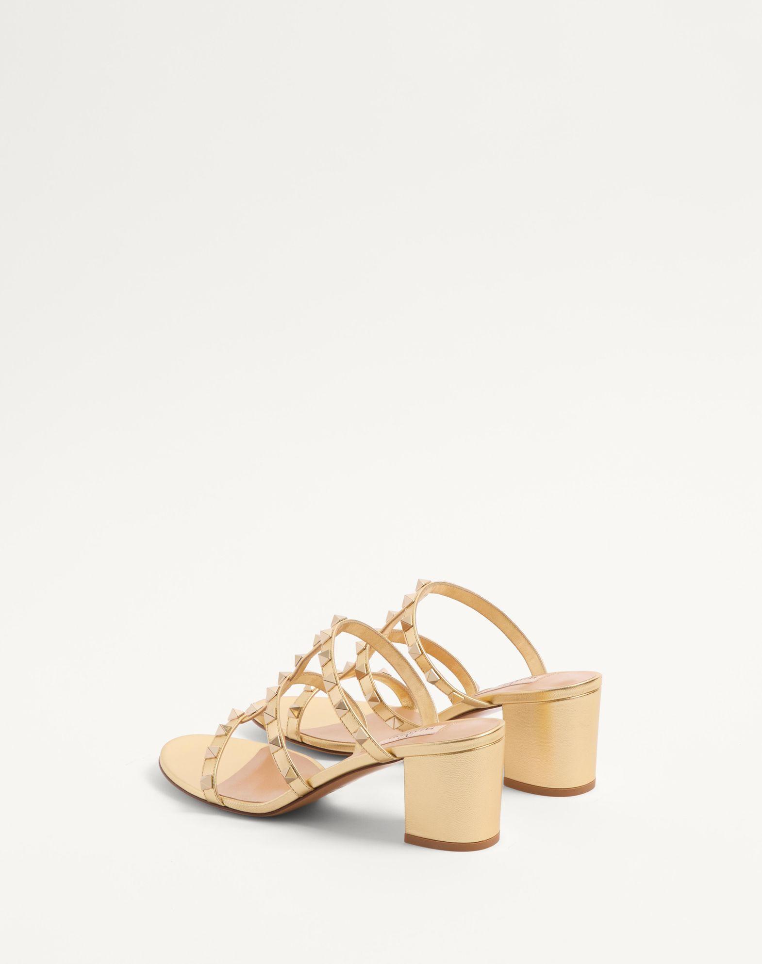 Rockstud Slide Sandal In Laminated Nappa 60Mm Product Image