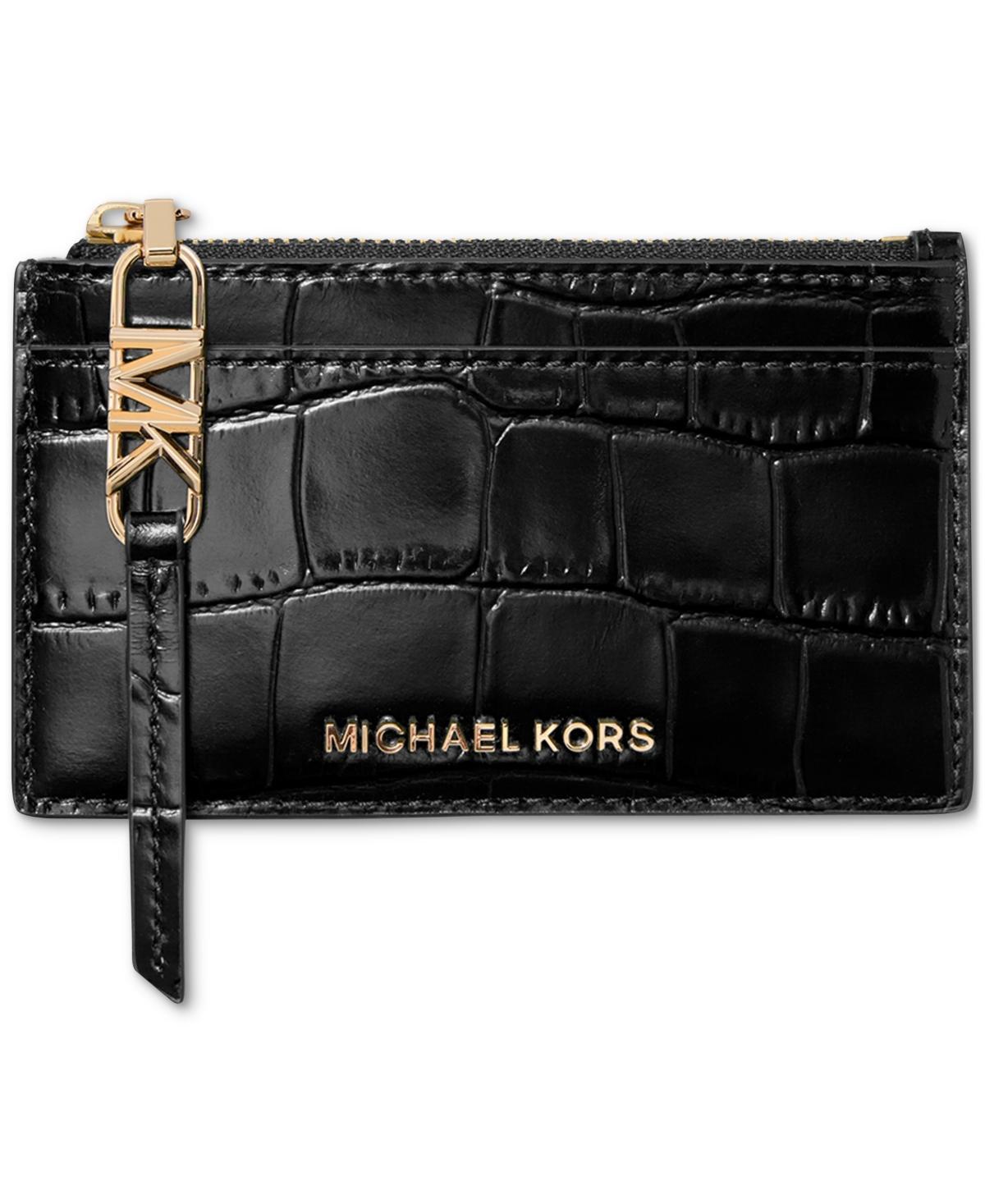 MICHAEL KORS Michael  Empire Small Zip Card Case In Black Product Image