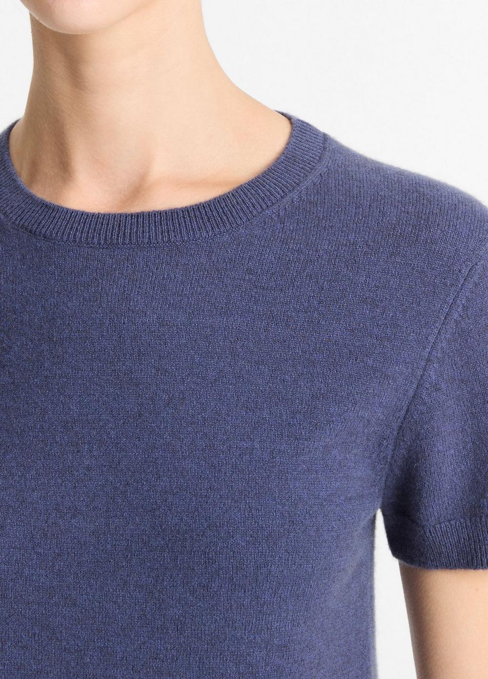 Wool & Cashmere-Blend Short-Sleeve Sweater Product Image