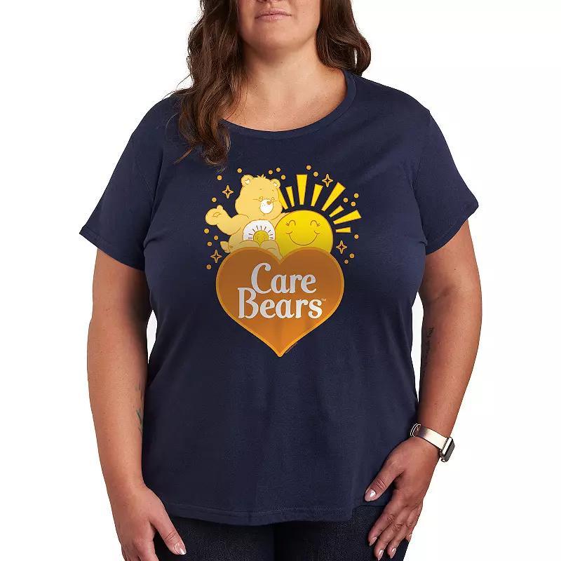 Plus Care Bears Funshine Logo Graphic Tee, Women's, Size: 4XL, Heather Grey Product Image