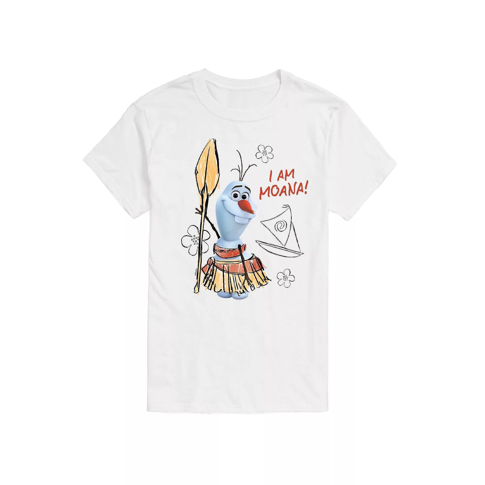 Disney's Frozen Men's Olaf I Am Moana Graphic Tee, Size: Small, White Product Image