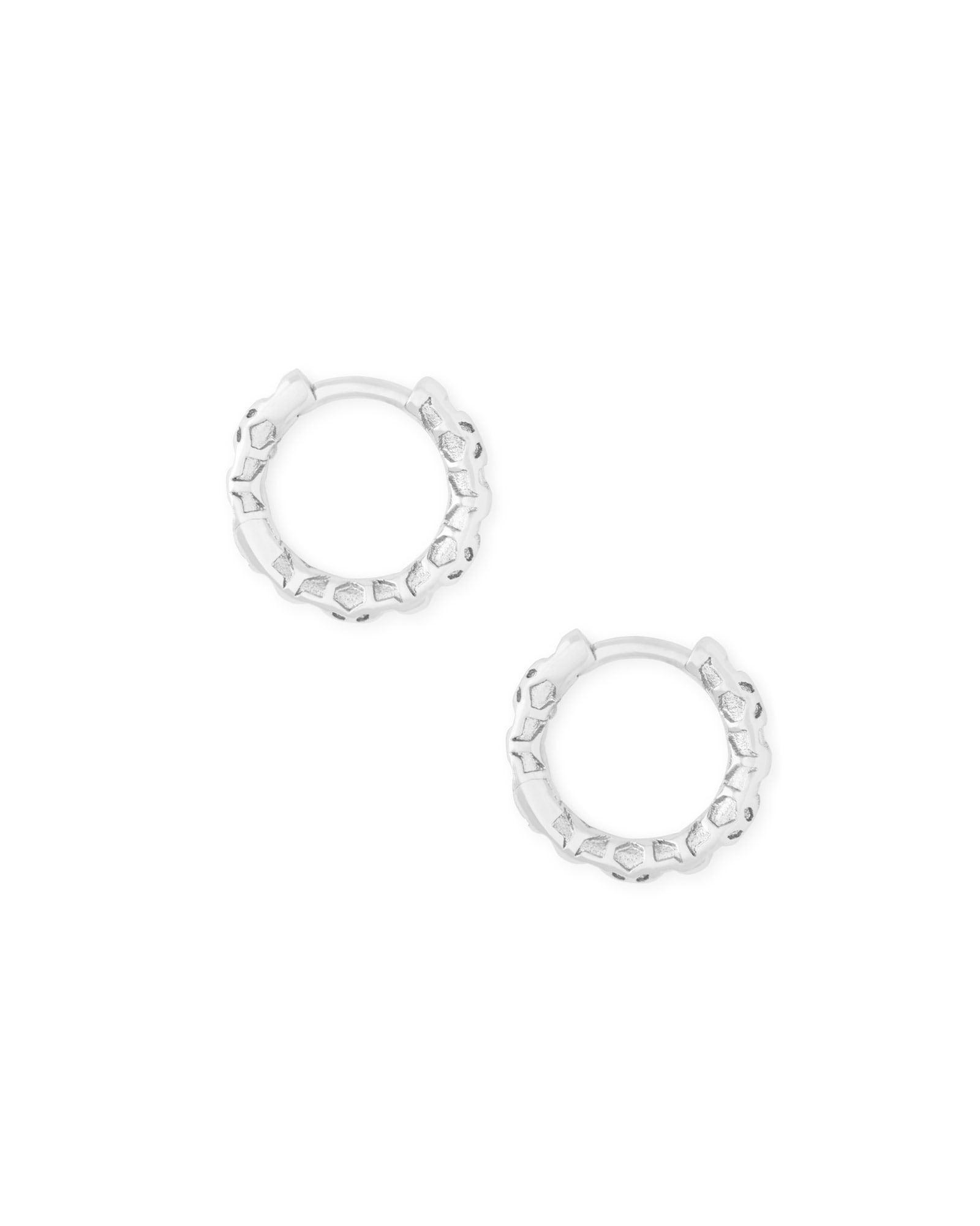 Maggie Huggie Earrings in Silver Filigree Product Image