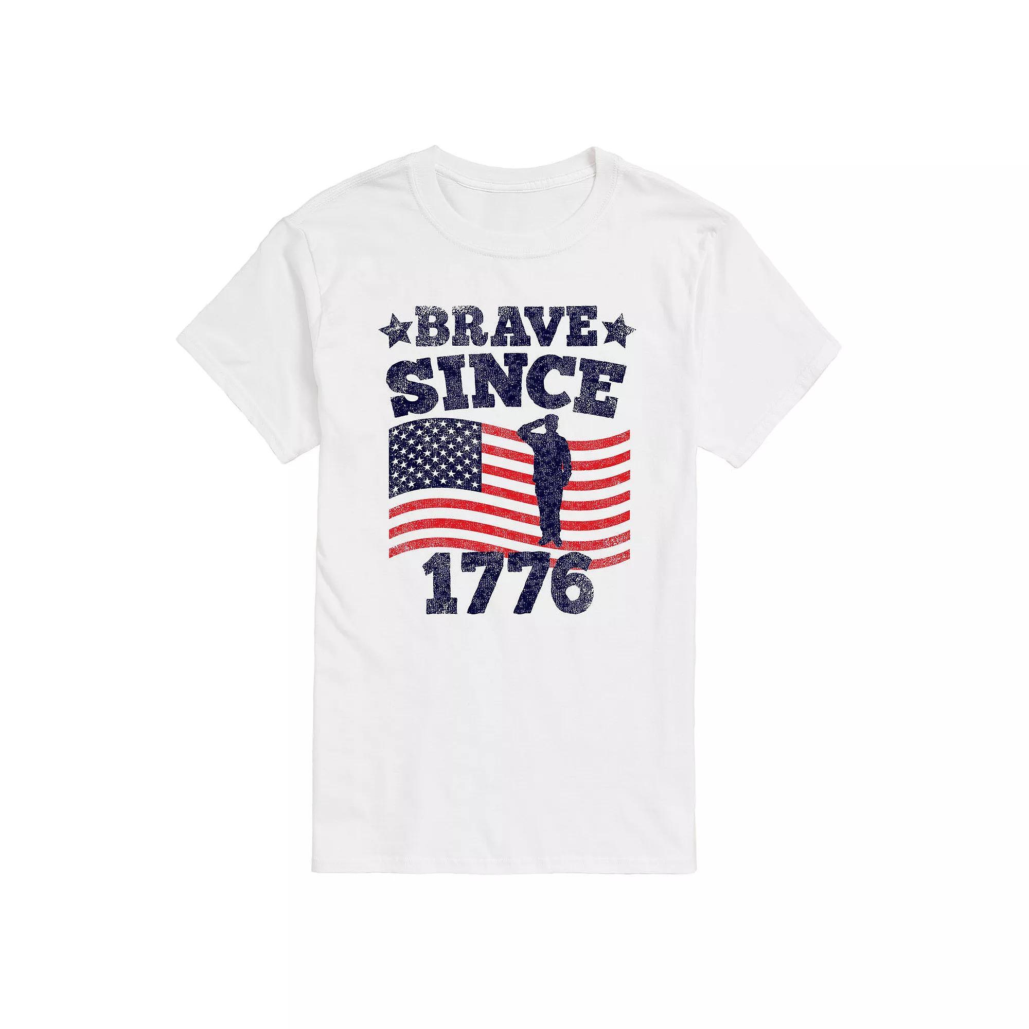 Big & Tall Brave Since 1776 Tee, Men's, Size: 4XL Tall, White Product Image