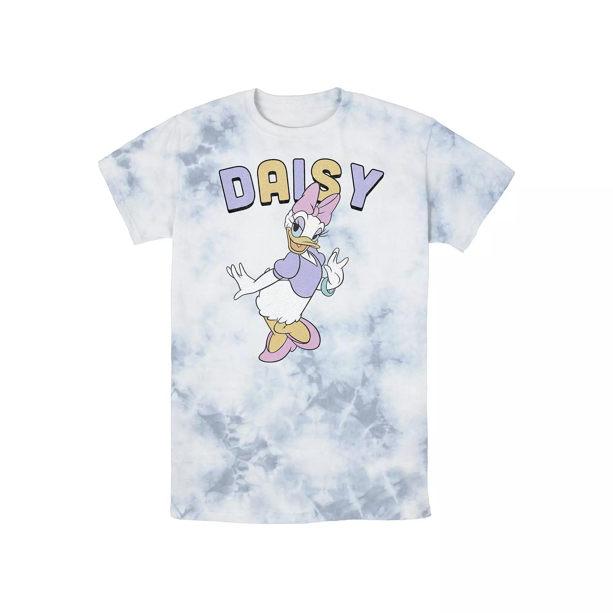 Men's Disney Mickey & Friends Daisy Duck Simple Portrait Bomabrd Wash Tee, Size: Medium, White Blue Product Image