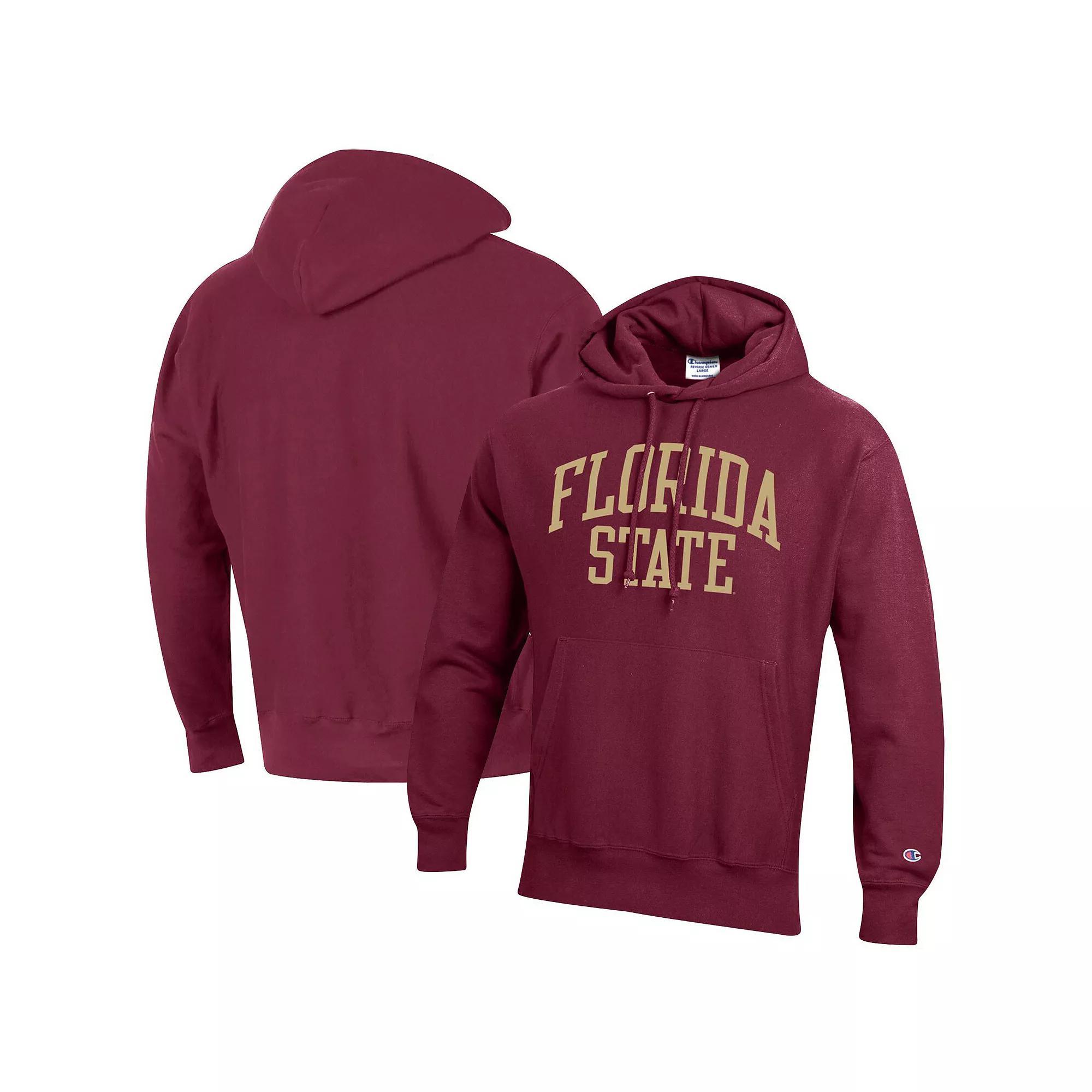 Men's Champion Garnet Florida State Seminoles Team Arch Reverse Weave Pullover Hoodie,  Product Image