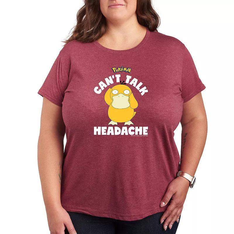 Womens Pokemon Psyduck Headache Tee, Girls Grey Gray Product Image