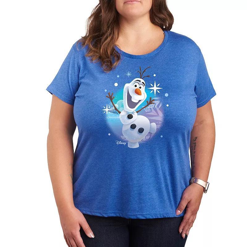 Plus Care Bears Swing Into Spring Graphic Tee, Womens Grey Royal Blue Product Image