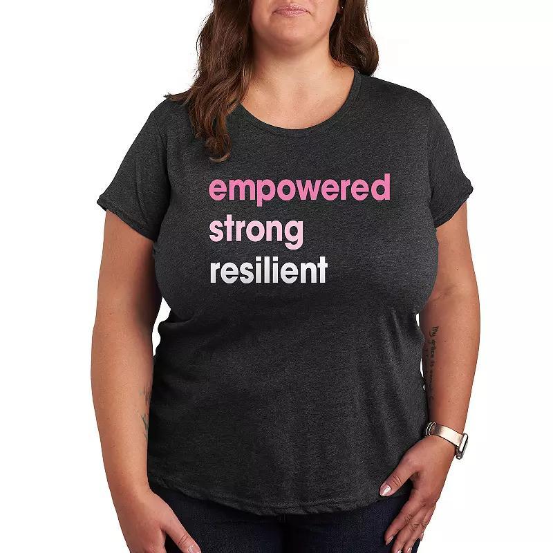 Plus Empowered Strong Resilient Graphic Tee, Women's,  Product Image