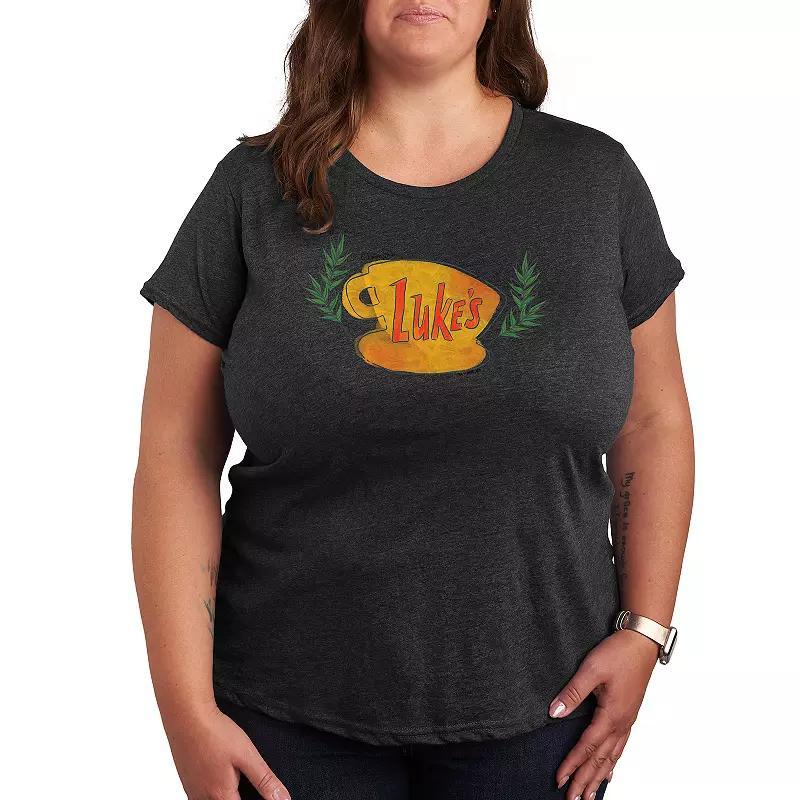 Plus Gilmore Girls Luke's Coffee Cup Graphic Tee, Women's,  Product Image