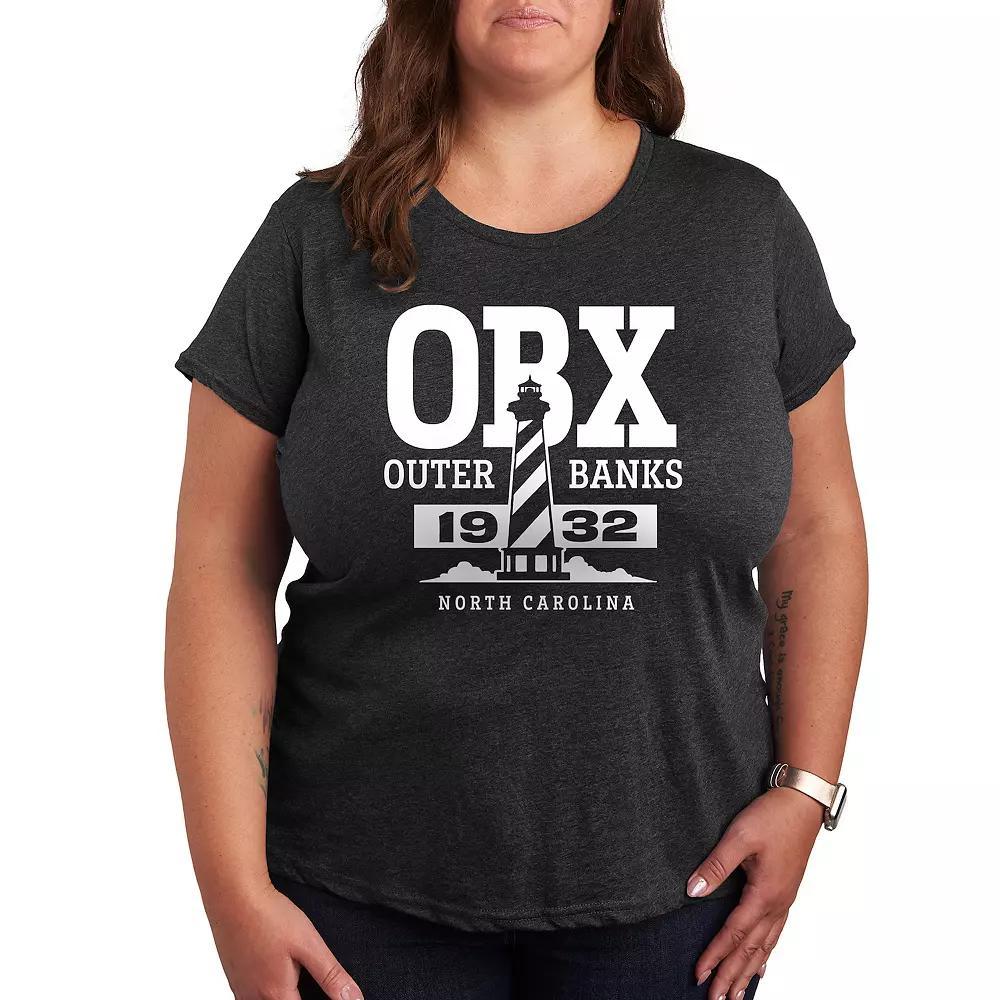 Plus OBX Outer Banks Lighthouse Graphic Tee, Women's,  Product Image