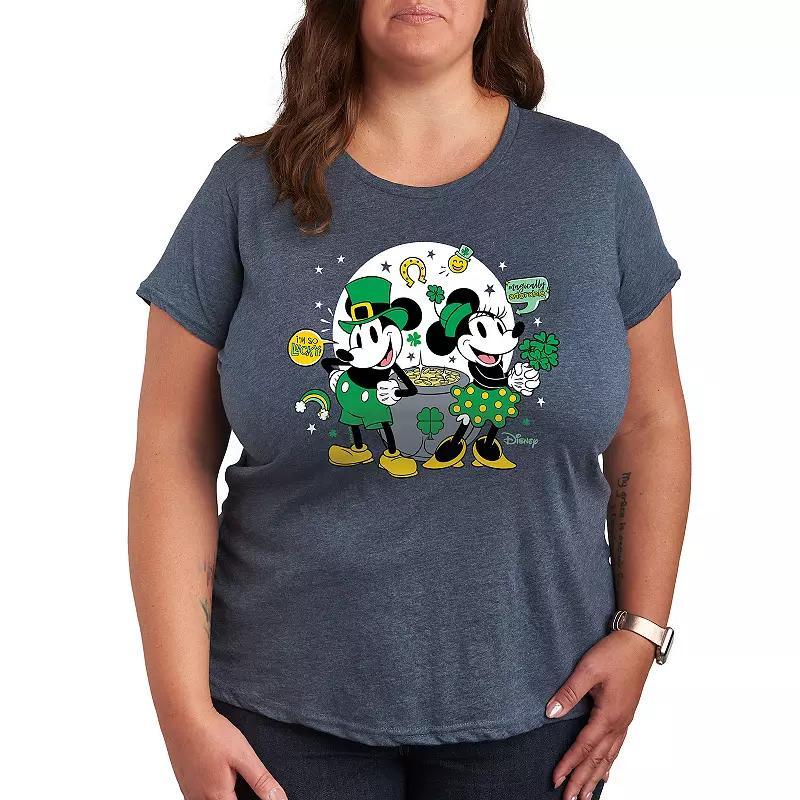 Disney's Mickey & Minnie Mouse Plus Pot Of Gold Graphic Tee, Women's,  Product Image