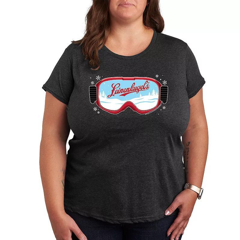 Plus Leinenkugels Snowdrift Goggles Graphic Tee, Womens Heather Grey Product Image