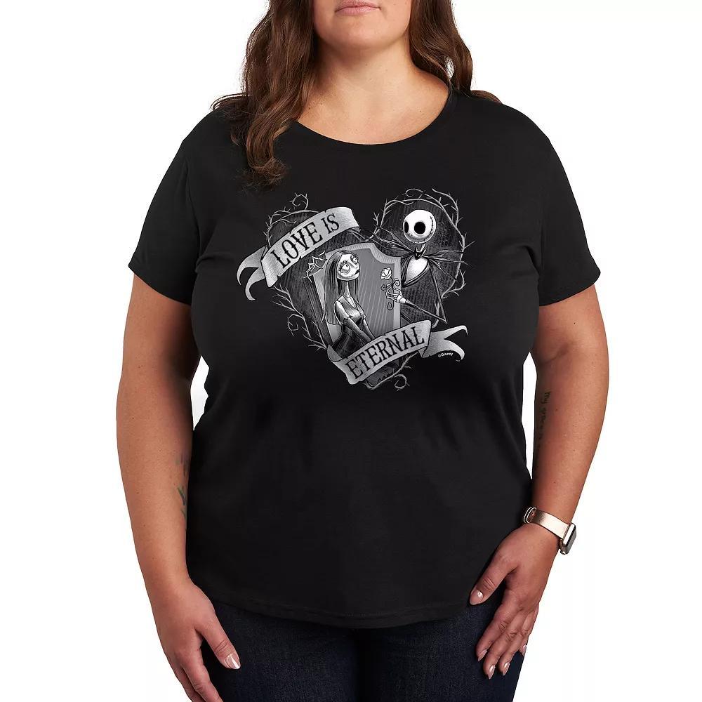 Disney's The Nightmare Before Christmas Plus Jack And Sally Love Graphic Tee, Women's,  Product Image