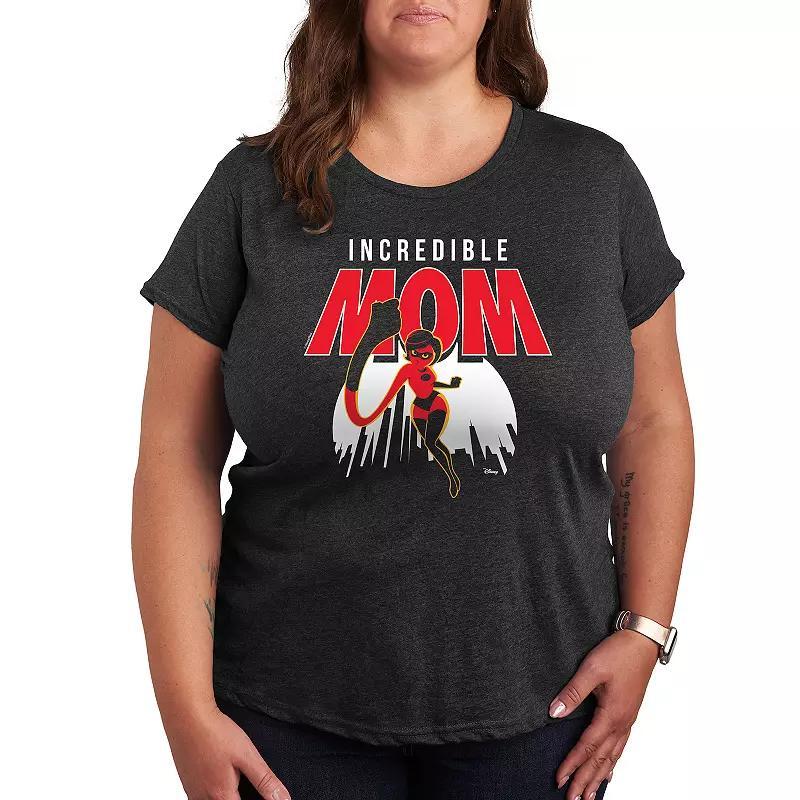 Disney / Pixar's The Incredibles Plus Mom Graphic Tee, Women's, Size: 4XL, Heather Grey Product Image