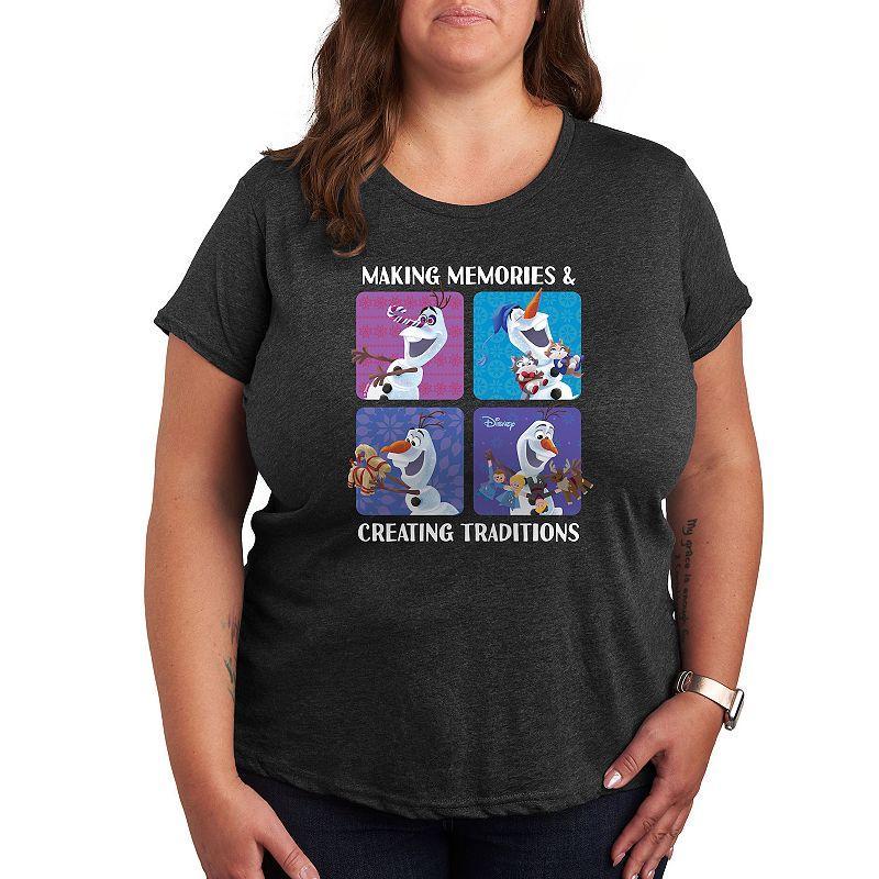 Disney's Frozen 2 Plus Making Memories Graphic Tee, Women's, Size: 1XL, Heather Grey Product Image