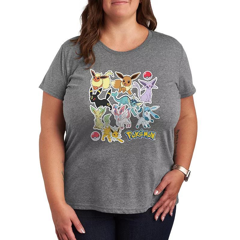 Women's Pokemon Eeveelution Stickers Tee,  Product Image