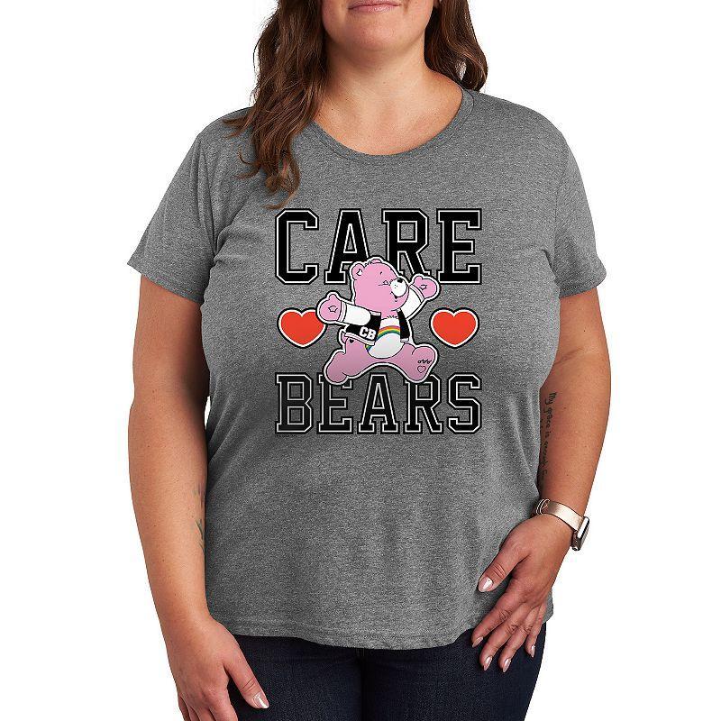 Plus Care Bears Varsity Graphic Tee, Women's, Size: 1XL, Grey Gray Product Image