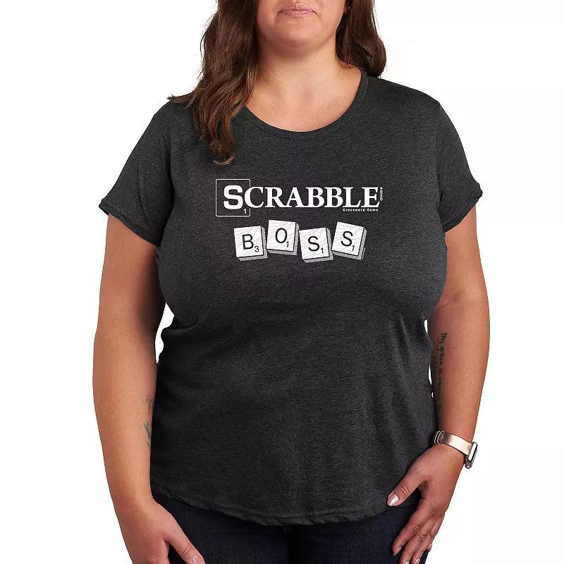 Plus Scrabble Scrabble Boss Graphic Tee by Hasbro, Women's, Size: 3XL, Black Product Image