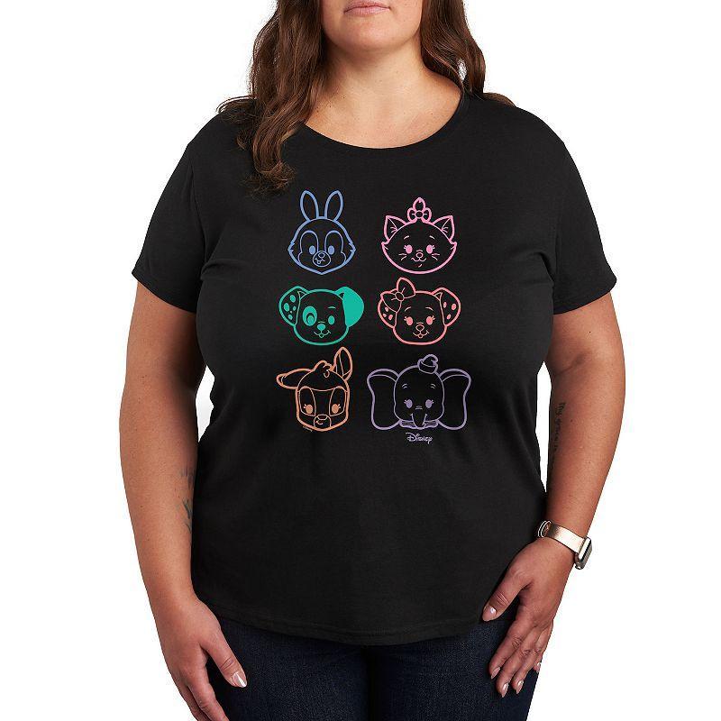 Disney's Wish Asha & Dahlia Plus Dream Team Graphic Tee, Women's, Size: 3XL, Black Product Image