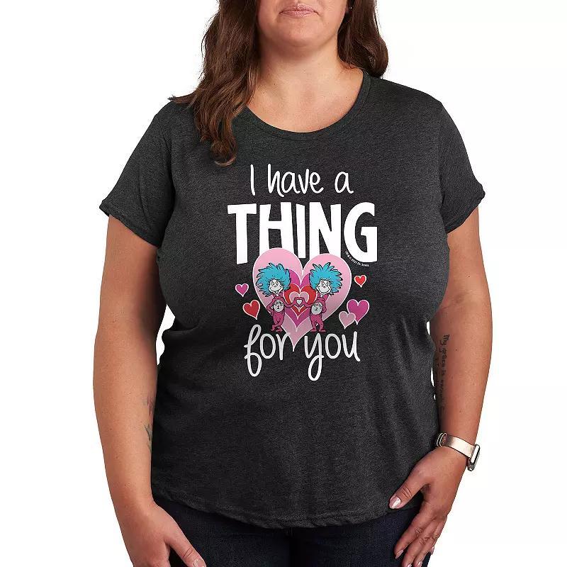 Plus My Little Pony Dreaming Of The 80s Graphic Tee, Womens Grey Blue Product Image