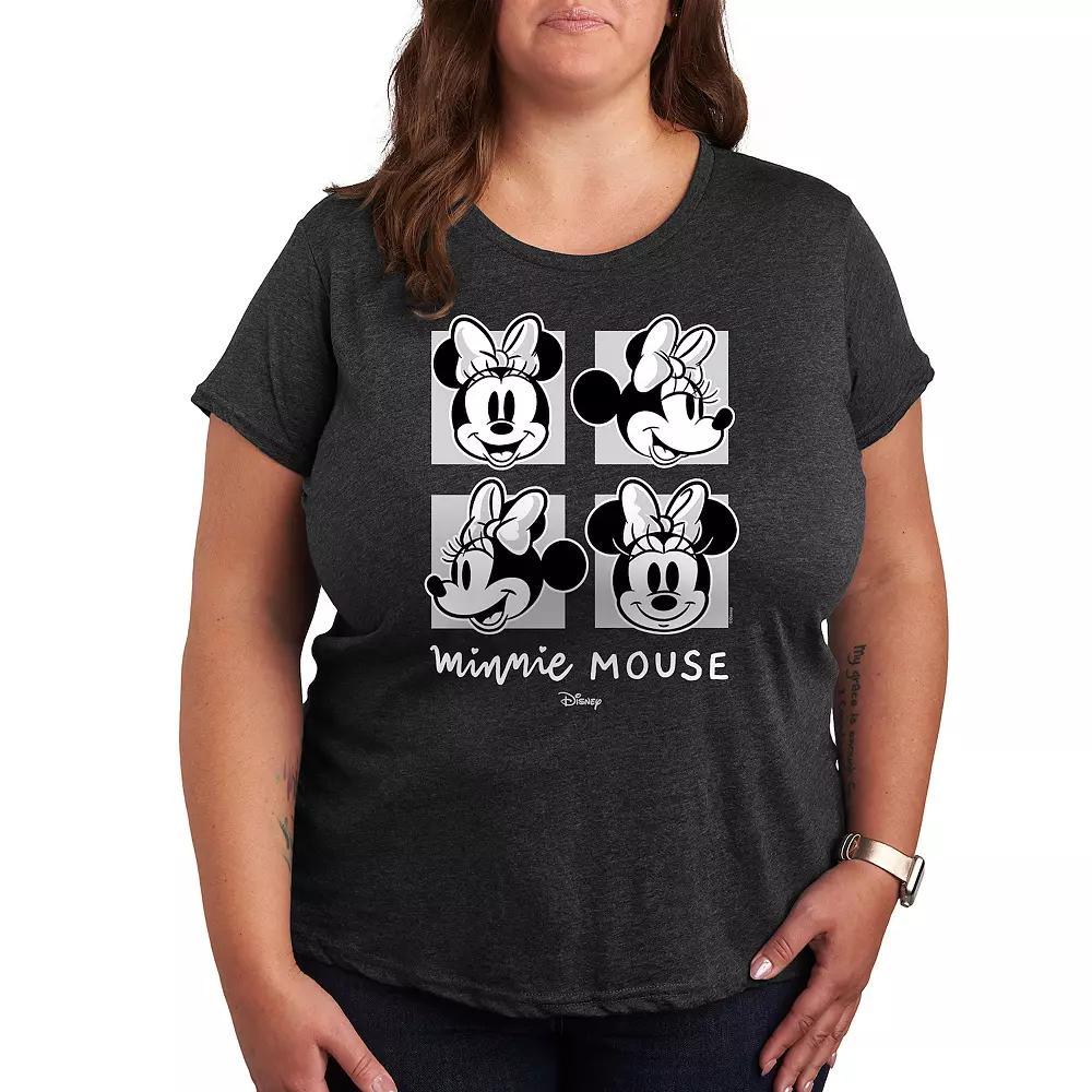 Disney's Minnie Mouse Plus Grid Graphic Tee, Women's,  Product Image